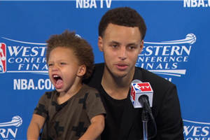 Stephen and Riley Curry