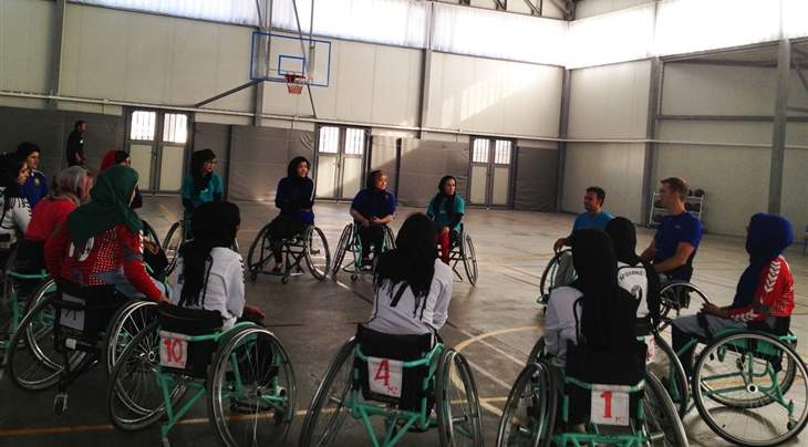 Afghanistan women's wheel chair basketball