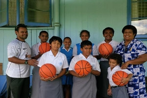 Basketball Fiji Stella Marist Primary School equipment donation